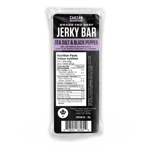 Sea Salt & Black Pepper Grass-Fed Beef Jerky Bars