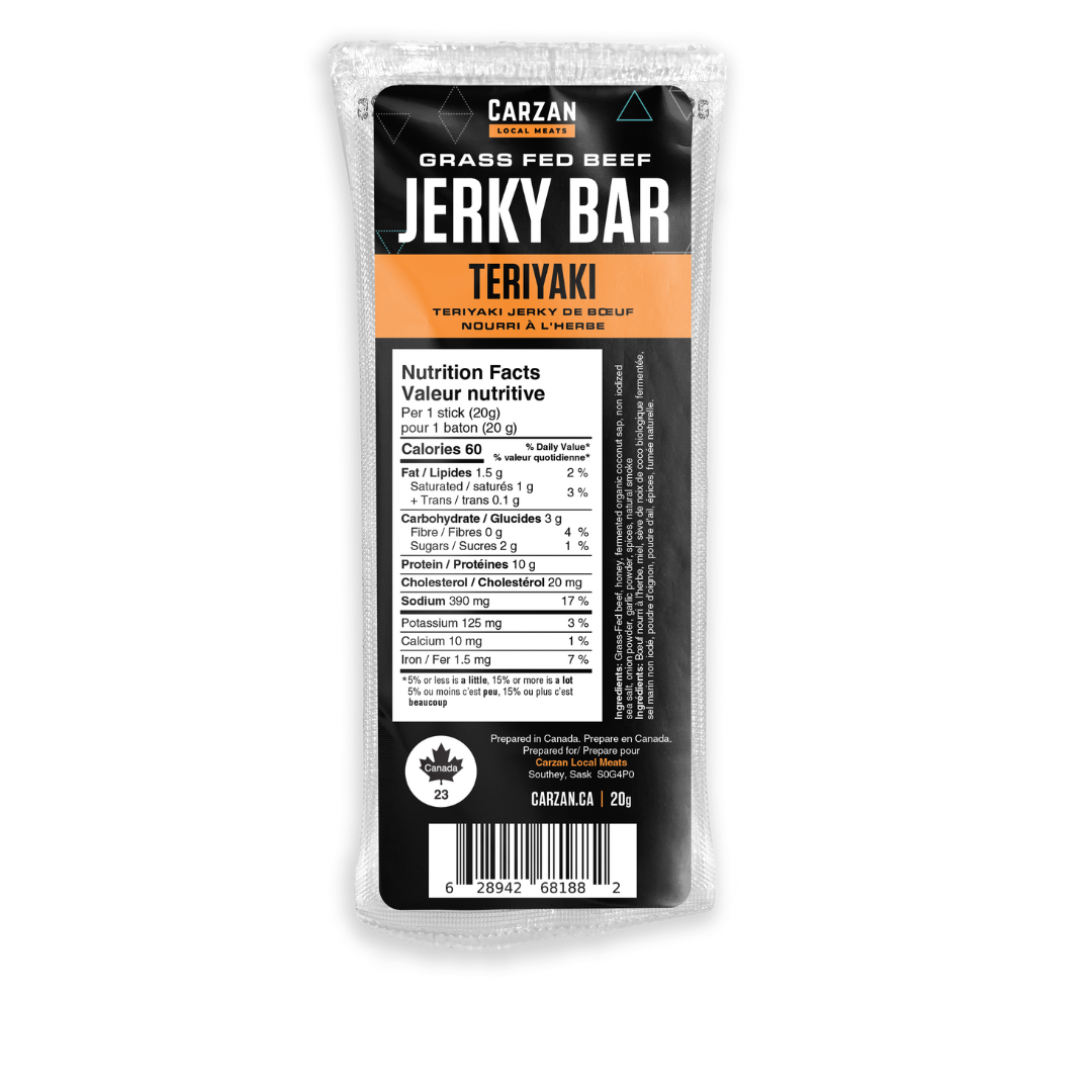 Teriyaki Grass-Fed Beef Jerky Bars