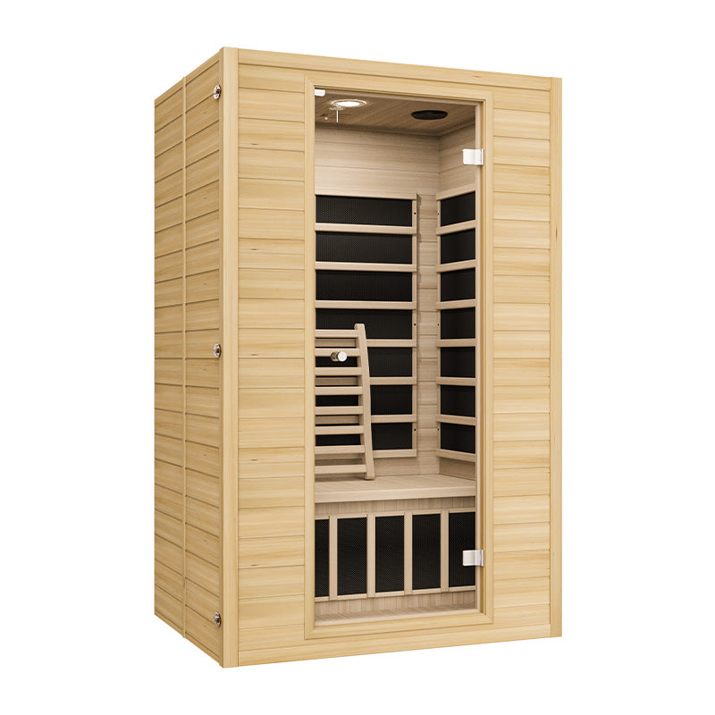 Blisspod | Vienna | Far Infrared Sauna Canadian Hemlock Very Low EMF Sauna, 7 Heaters – 3 Persons
