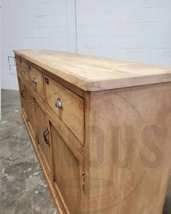 Buffet campagnard en bois de manguier fini patine naturel