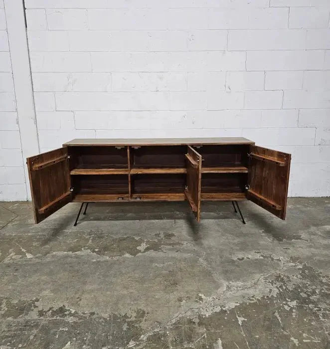 Buffet style Mid-Century en bois D'Acacia