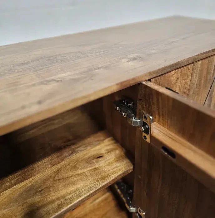 Buffet style Mid-Century en bois D'Acacia