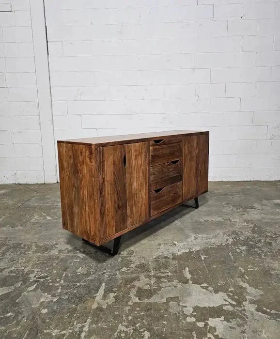 Buffet style Rétro en bois d'Acacia massif