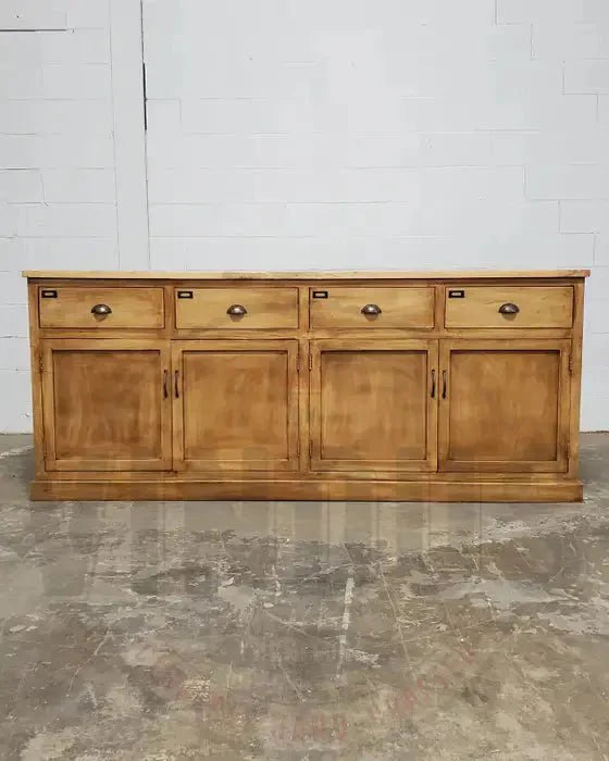 Buffet campagnard en bois de manguier fini patine naturel