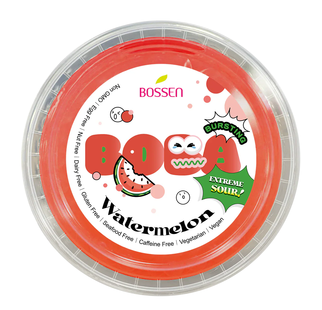 "TOP DEAL" Watermelon Sour Bursting Boba (490g Tub)| Sour Popping Boba | Foodservice Canada Distribution | Ships Free Within Canada on Orders Above CAD $199