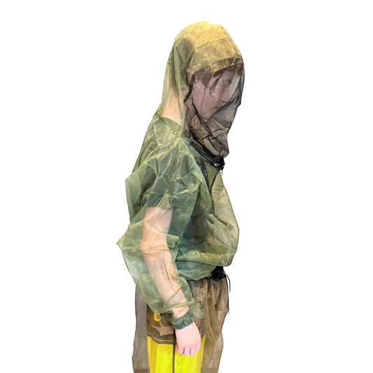 Bushline Outdoors Mesh Adult Pullover Bug Jackets with Zip Back Hood & Neck