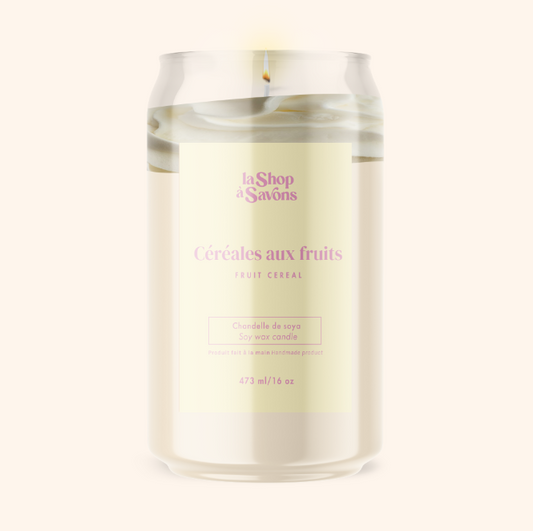 Chandelle de soya 16 oz - Céréales aux fruits
