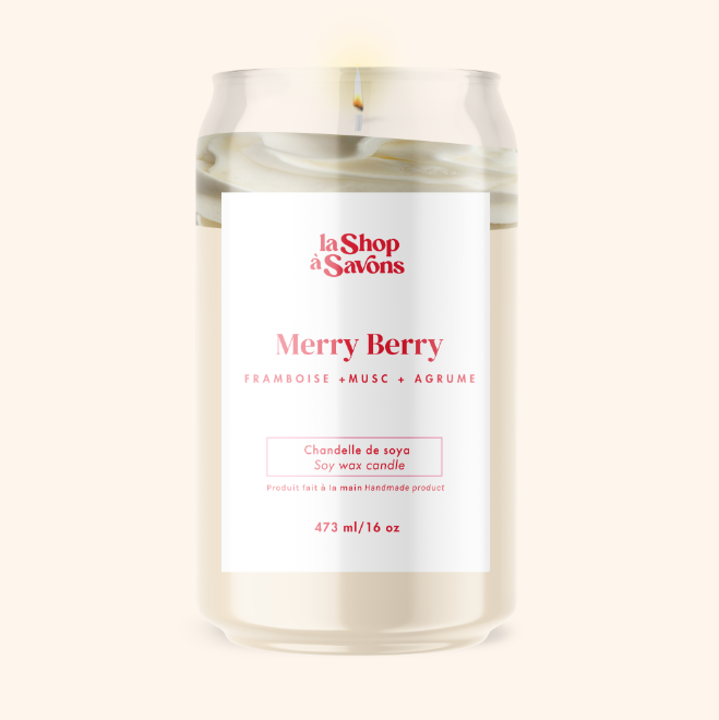 Chandelle de soya 16 oz - Merry Berry