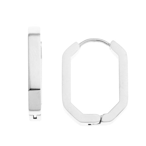 CACCURI Geometric Shaped Contemporary Hoop Earrings (In Gold & Silver)