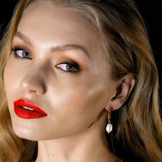 CATH Natural Freshwater Pearl Linked Drop Earrings