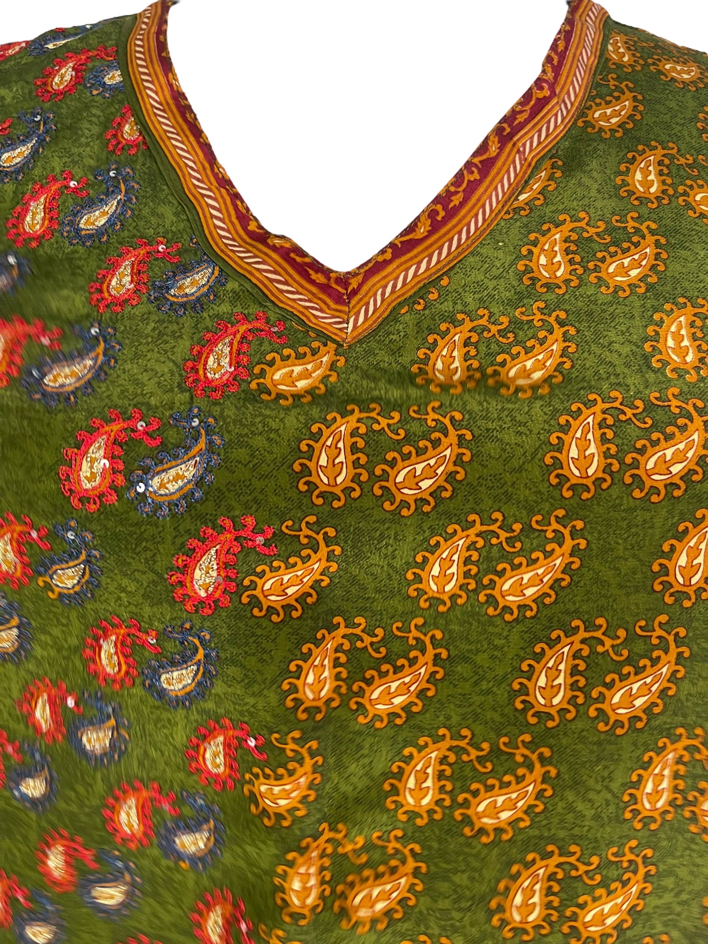 PRC6119 Avatar Pure Silk Short Kaftan Tunic without Slits