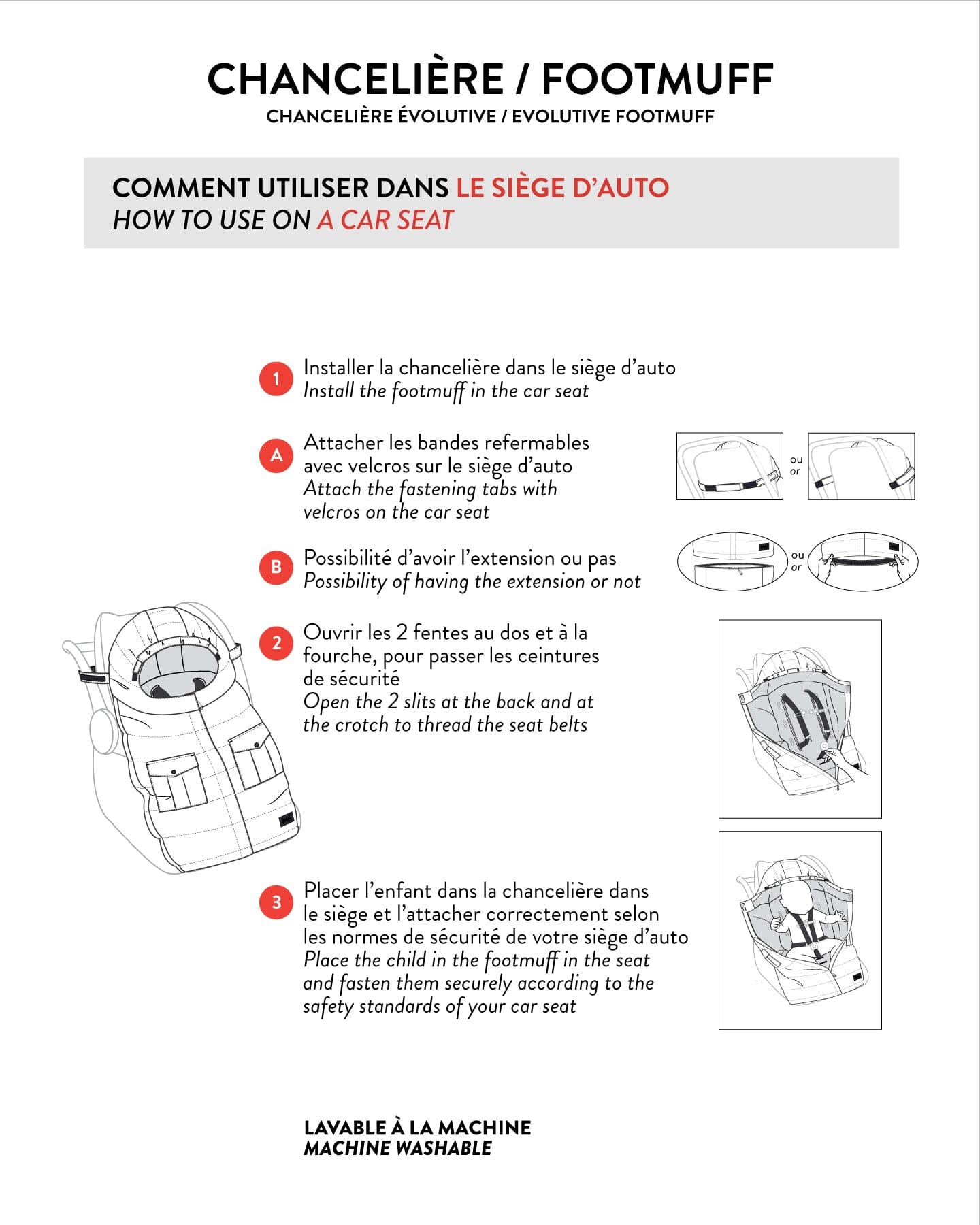 Evolutive Baby Footmuff Textured Gray