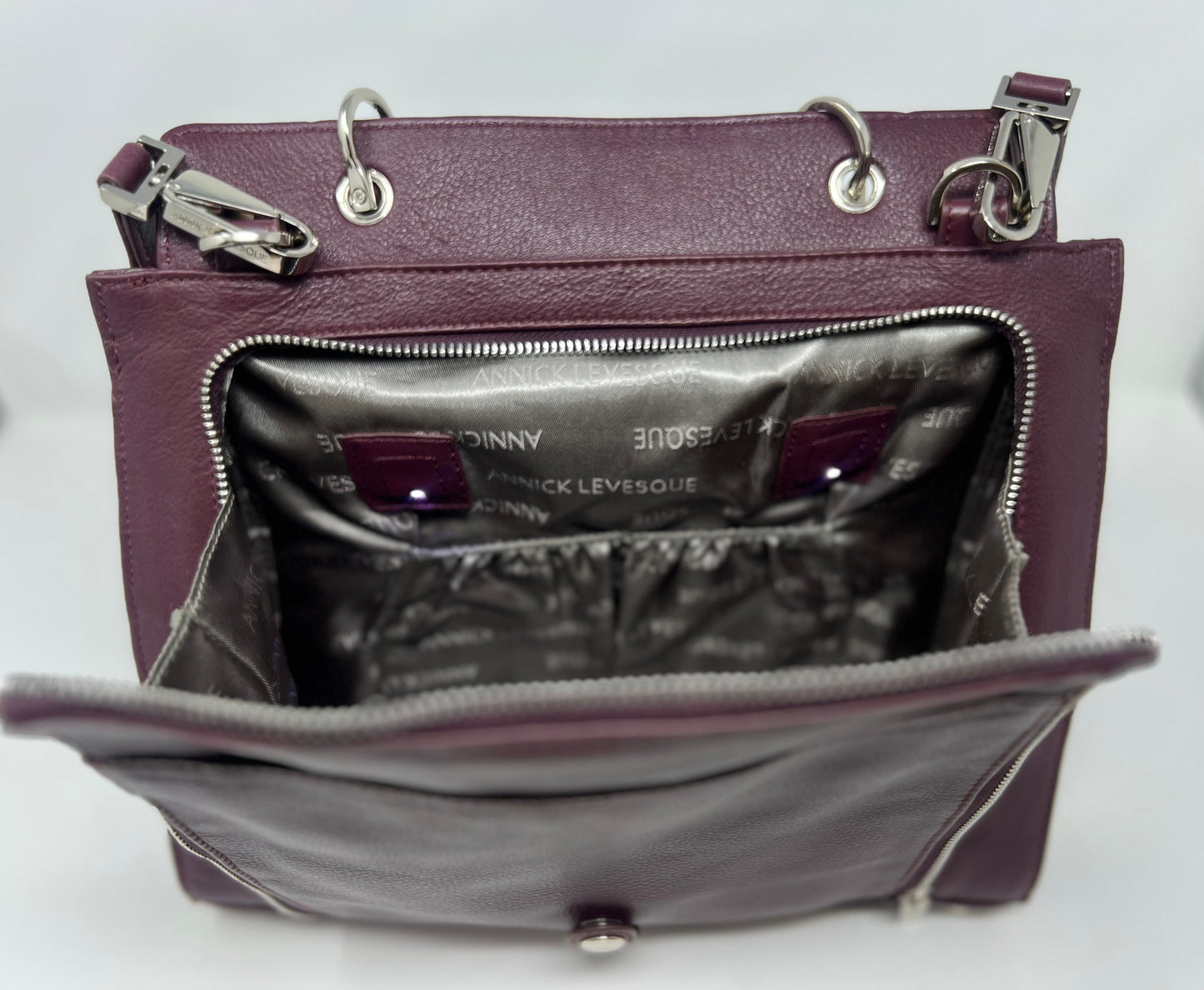 Sac à Main en Cuir Véritable Aubergine - Chloé