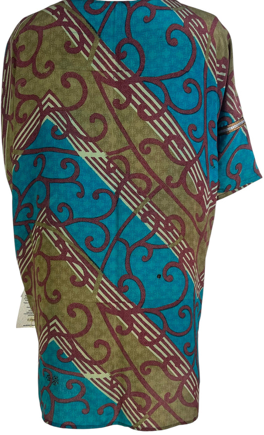 PRC5939 Avatar Pure Silk Kimono-Sleeved Jacket with Belt