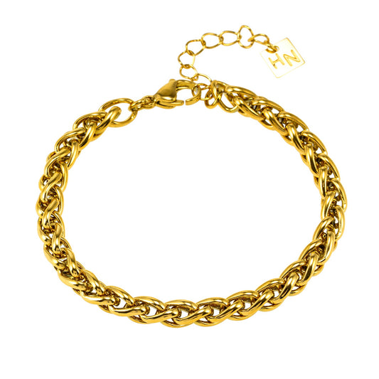 Style CLOVELLY: Interwoven Oval Hoop Chunky Bracelet