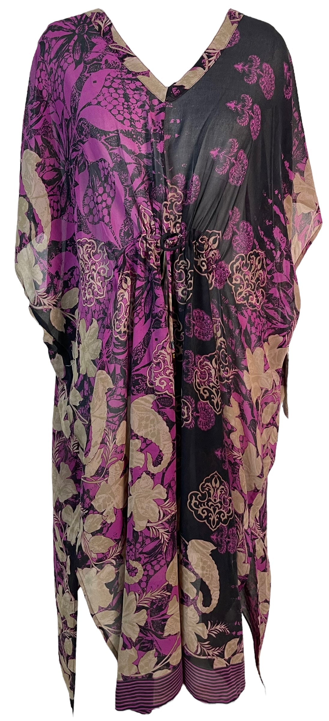 PRG6374 Sheer Avatar Pure Silk Maxi Kaftan