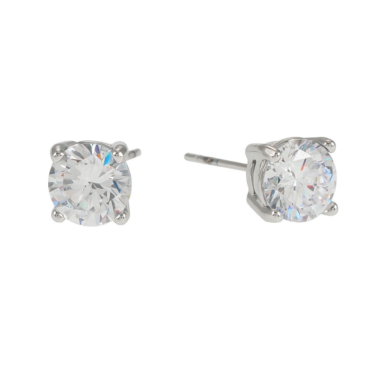 CODI Silver (White Gold): Moissanite (Diamond Alternative) Essential Daily Studs