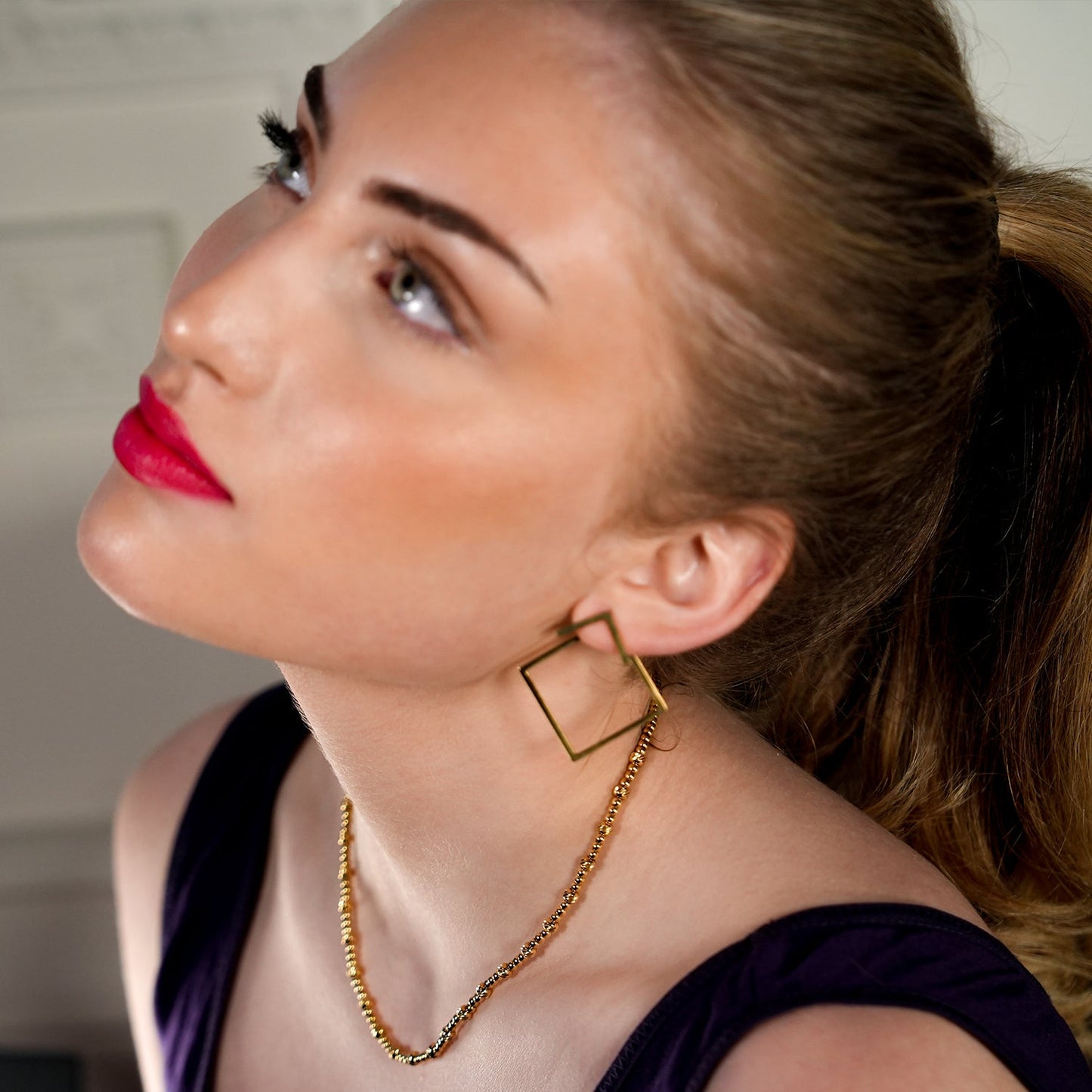 COSTINA: Geometric Hoop & Stud Combo Earrings