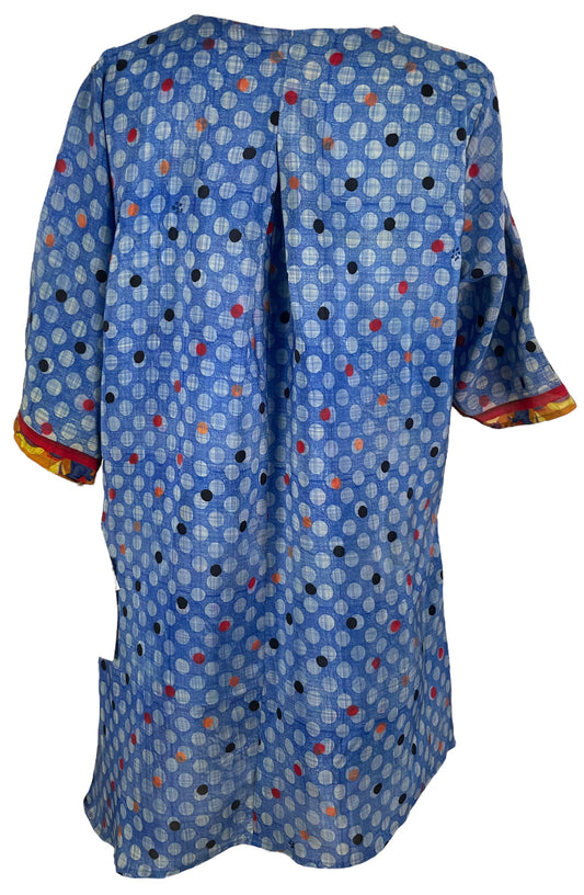 PRC6551 Avatar Pure Silk Self Pocket Tunic Dress