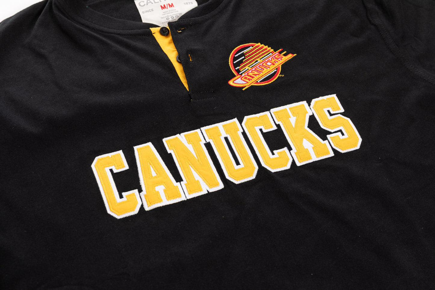 Retro Vancouver Canucks Long Sleeve Henley