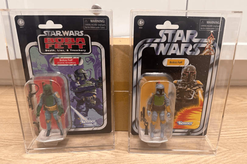 EVORETRO Acrylic Display Case for Star Wars & GI-Joe Carded 3.75" Action Figure Pack of 2