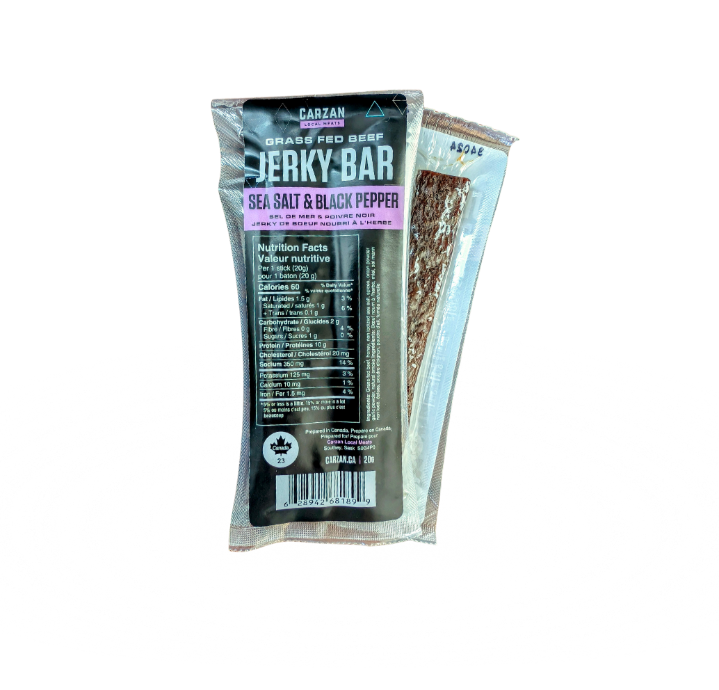 Sea Salt & Black Pepper Grass-Fed Beef Jerky Bars