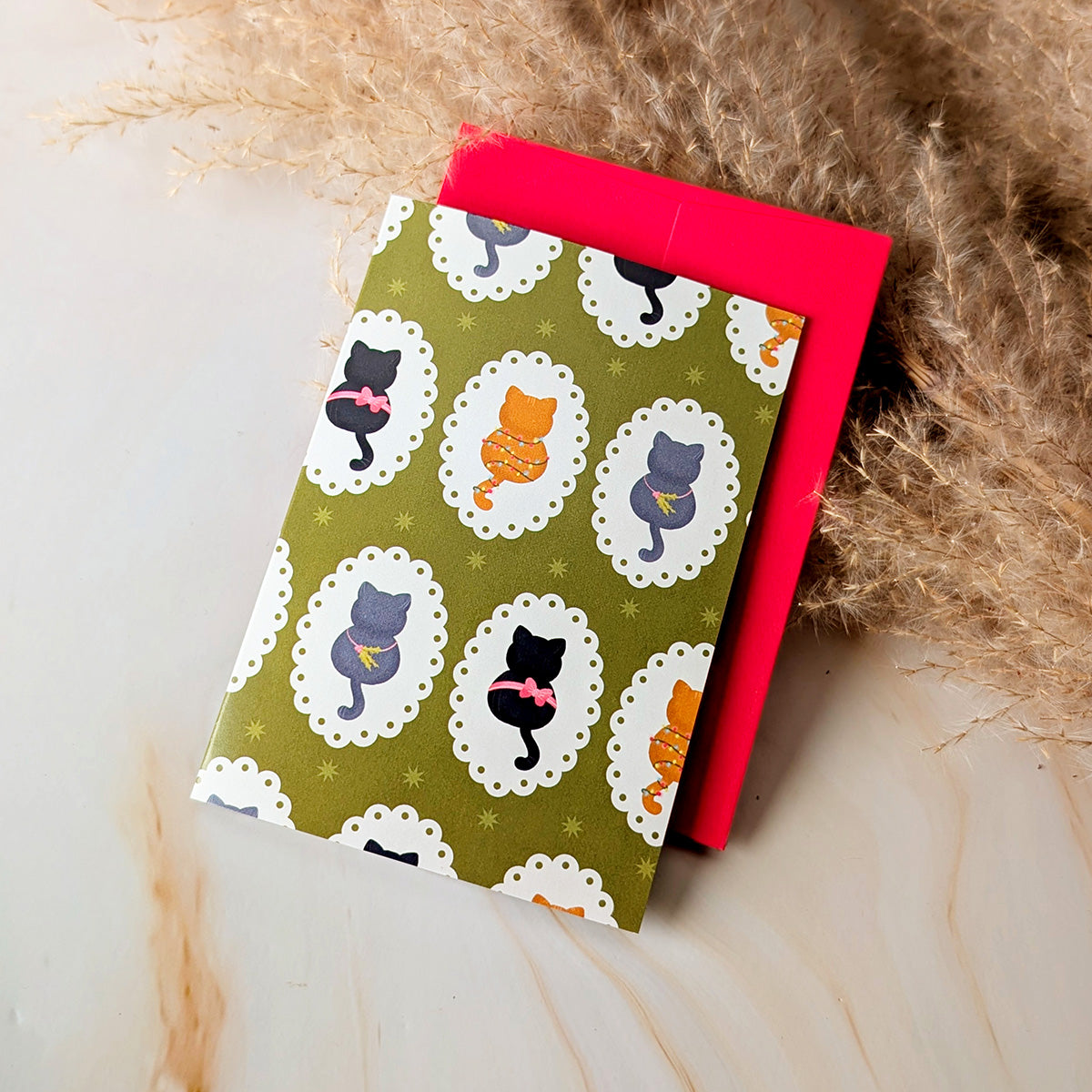 Meowy Holidays Mini Cat Card