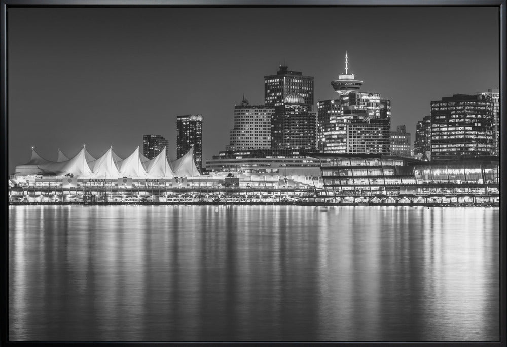 Wall art Charming evening impression from Vancouver | Monochrome