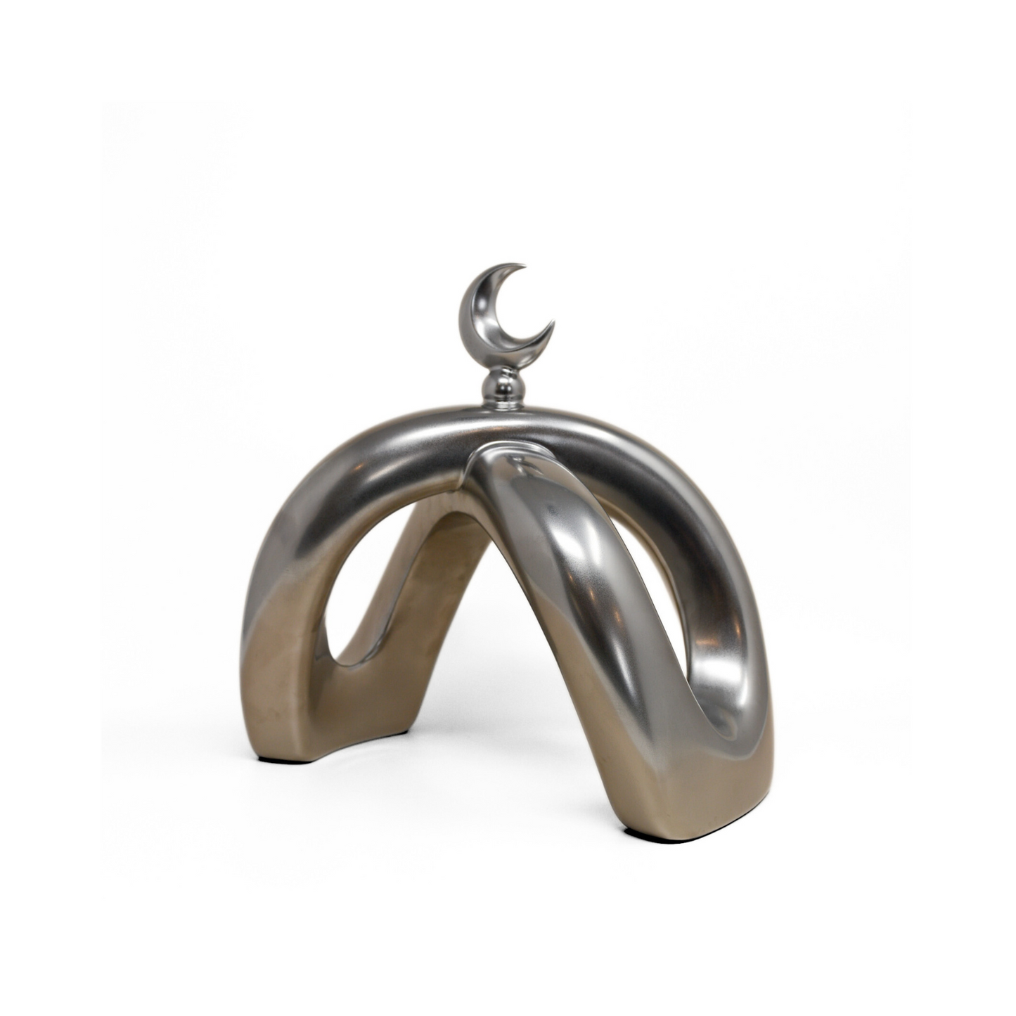Crescent Knot Sculpture: Chrome
