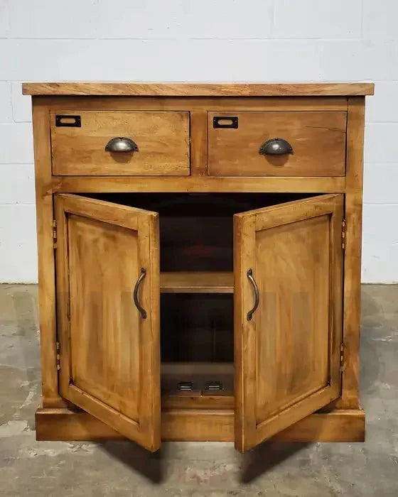 Commode campagnard en bois de manguier fini patine naturel