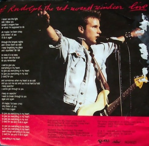 Corey Hart – Everything In My Heart -  7" Single - 1985 RED VINYL!