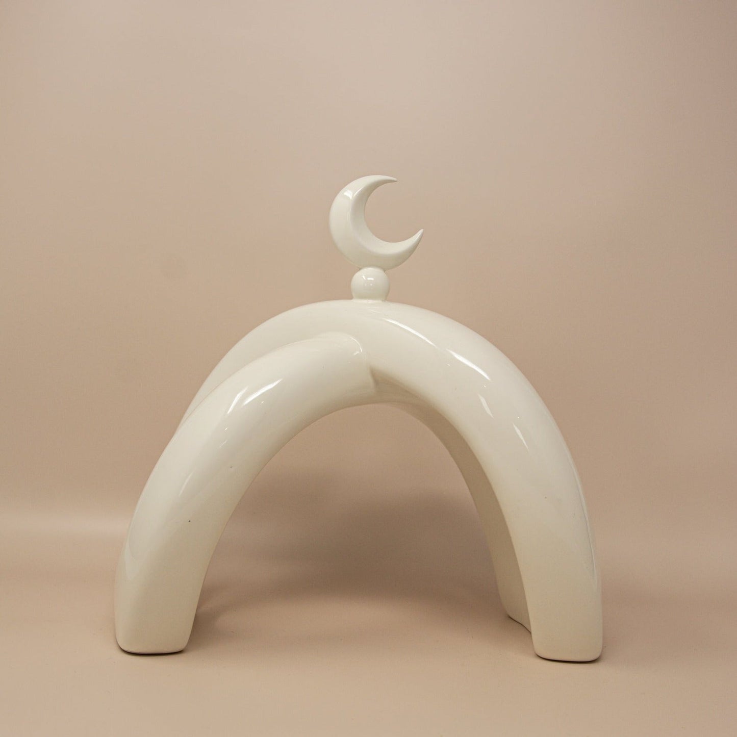 Crescent Knot Sculpture: Cream