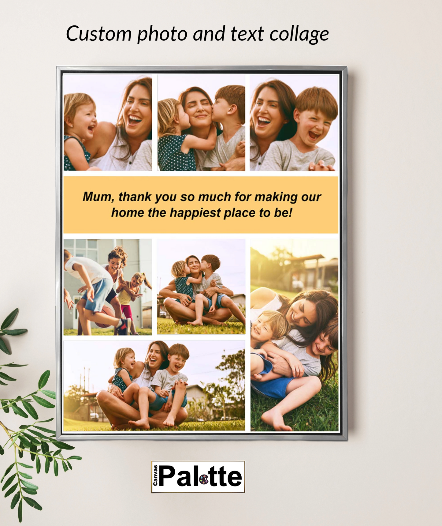 16″X20″ Collage Canvas Photo 8 block and text