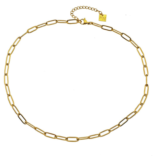 DALIA: Essential Gold Chain Link Paper-Clip Necklace