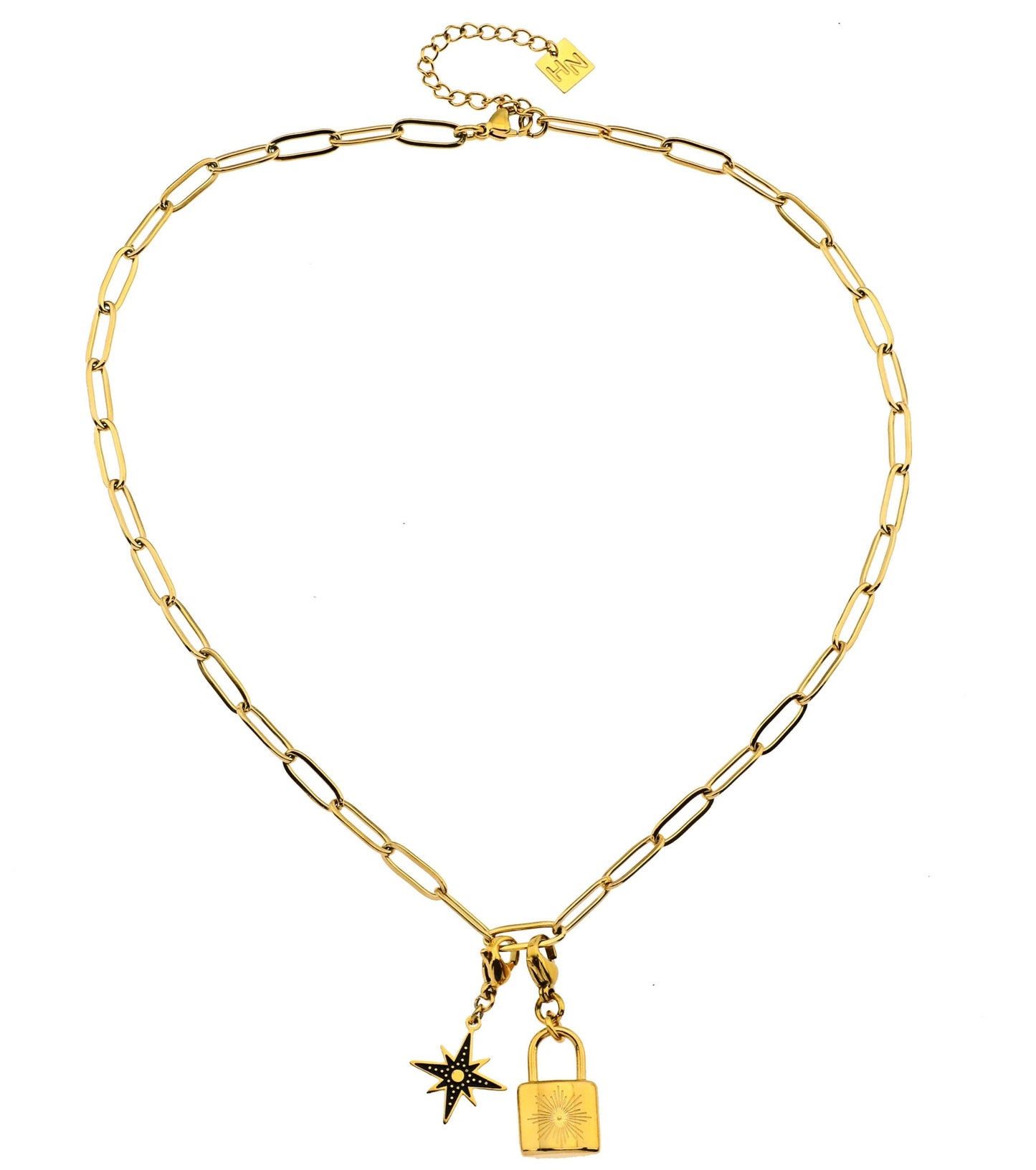 DALIA: Essential Gold Chain Link Paper-Clip Necklace