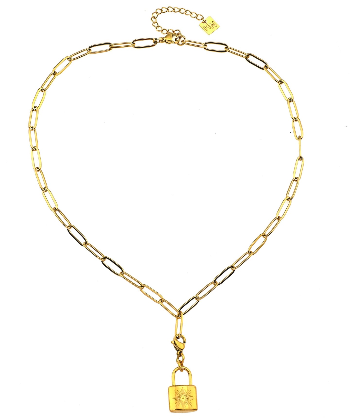 DALIA: Essential Gold Chain Link Paper-Clip Necklace