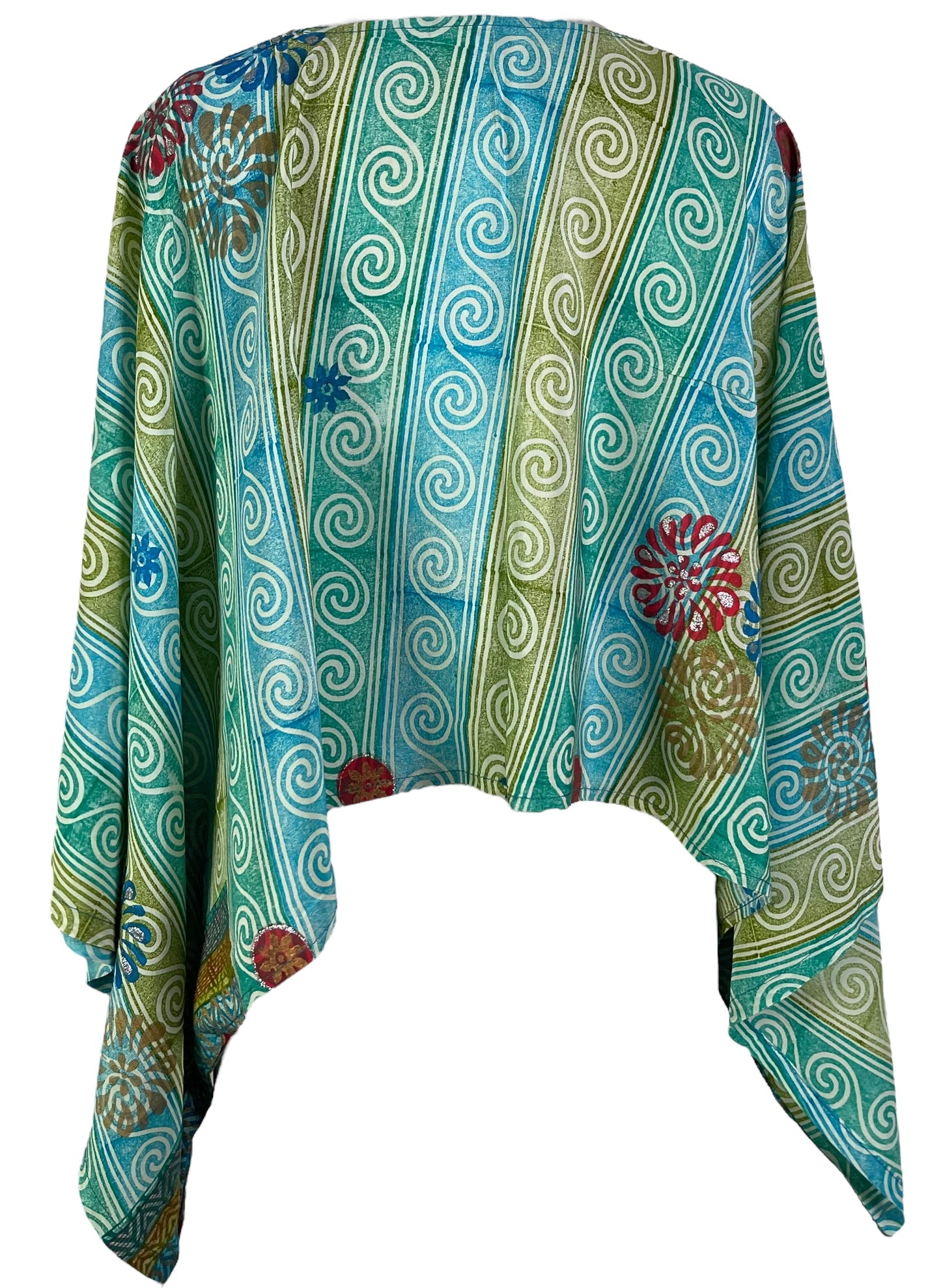PRC6537 Avatar Pure Silk Kimono-Sleeved Top