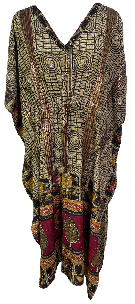 PRC6760 Avatar Pure Silk Maxi Kaftan