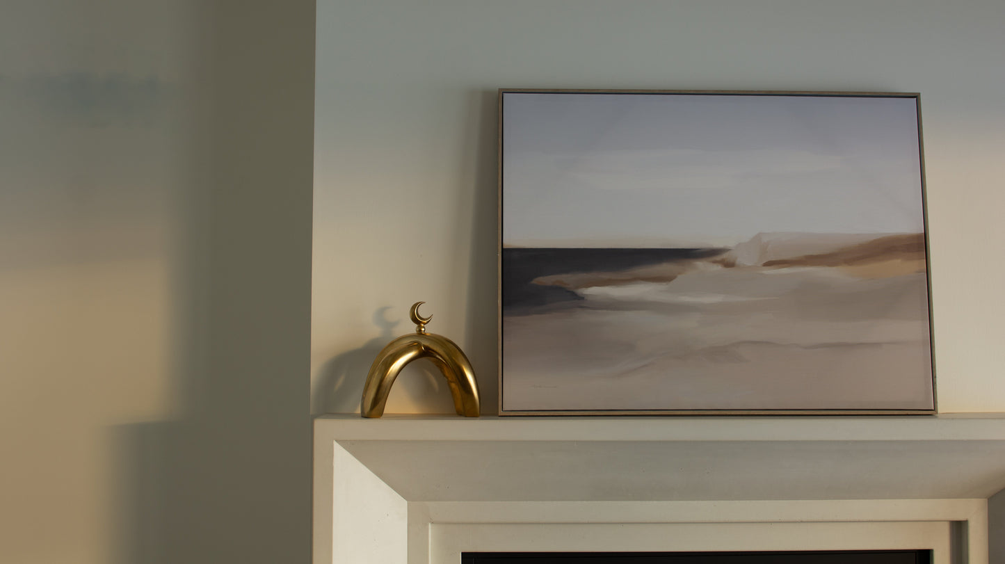 Crescent Knot Sculpture: Rustic Gold