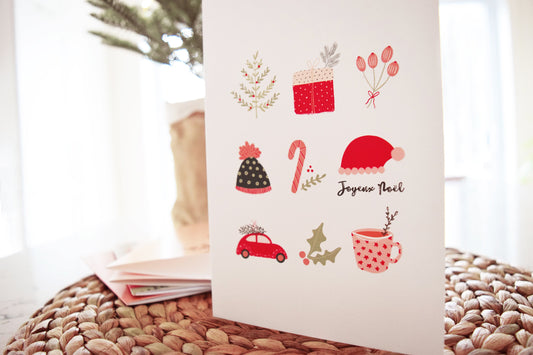 Carte de Noël pliée - format 5x7"