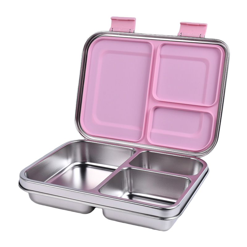 Stainless Steel Leak Proof Lunch Box with Compartments – Bento Style for Kids & Adults