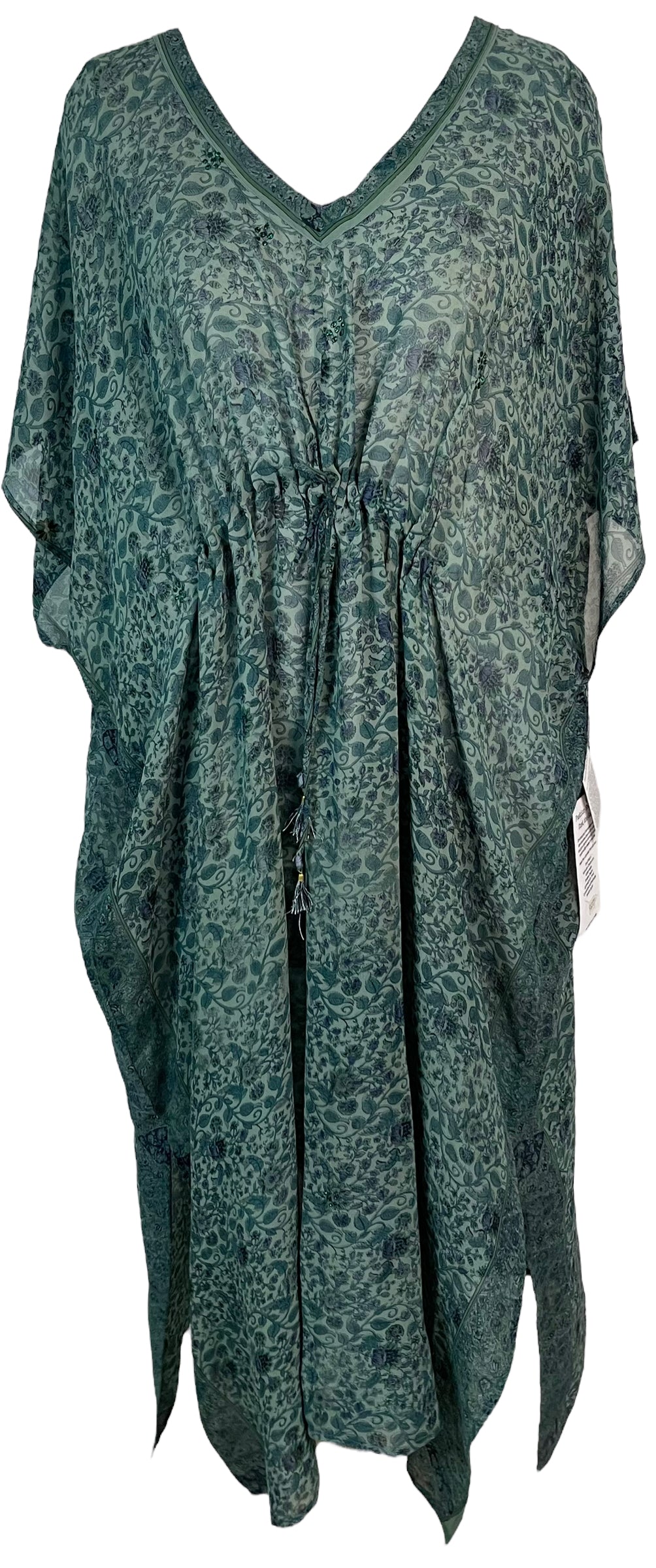 PRG6377 Sheer Avatar Pure Silk Maxi Kaftan