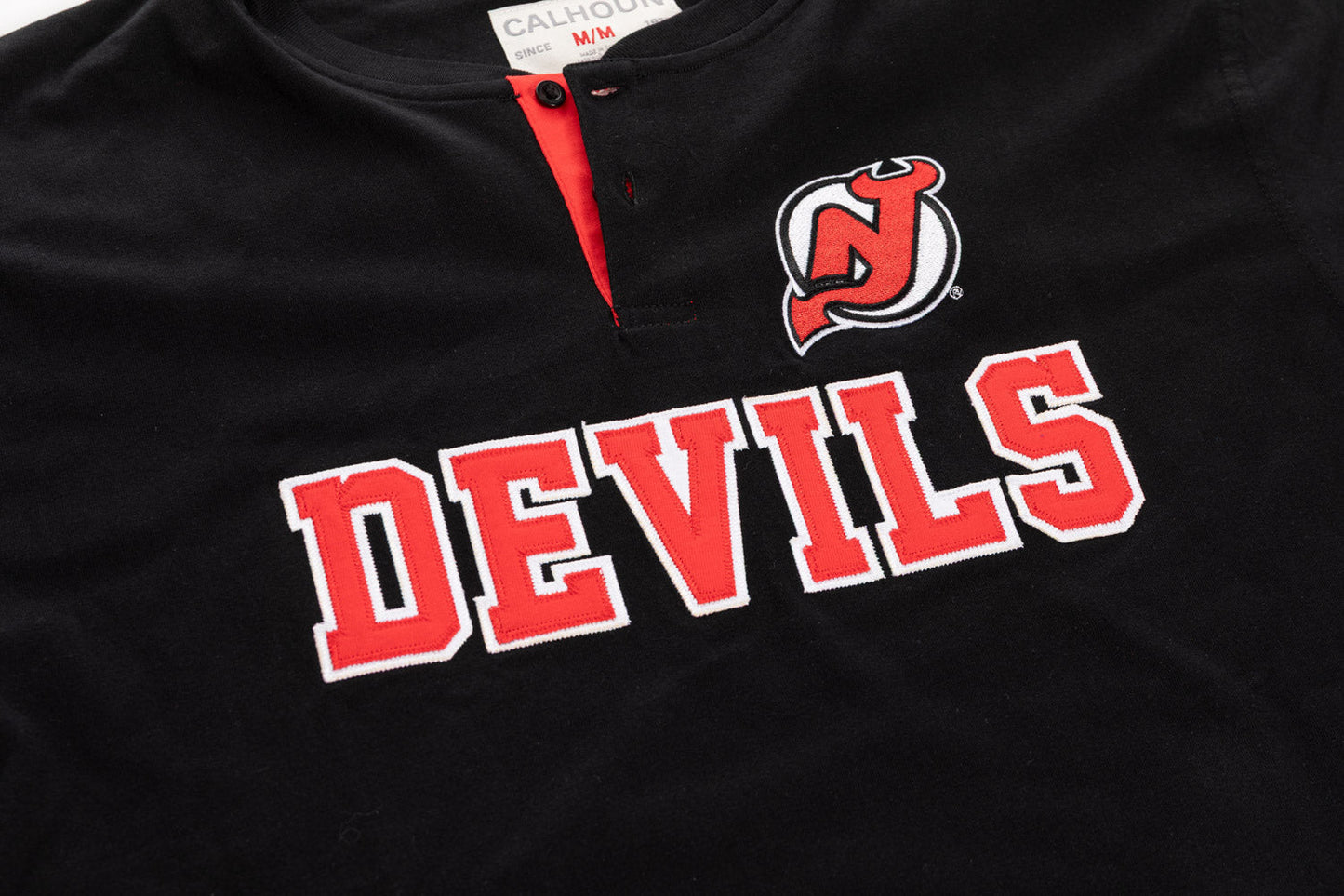 New Jersey Devils Long Sleeve Henley
