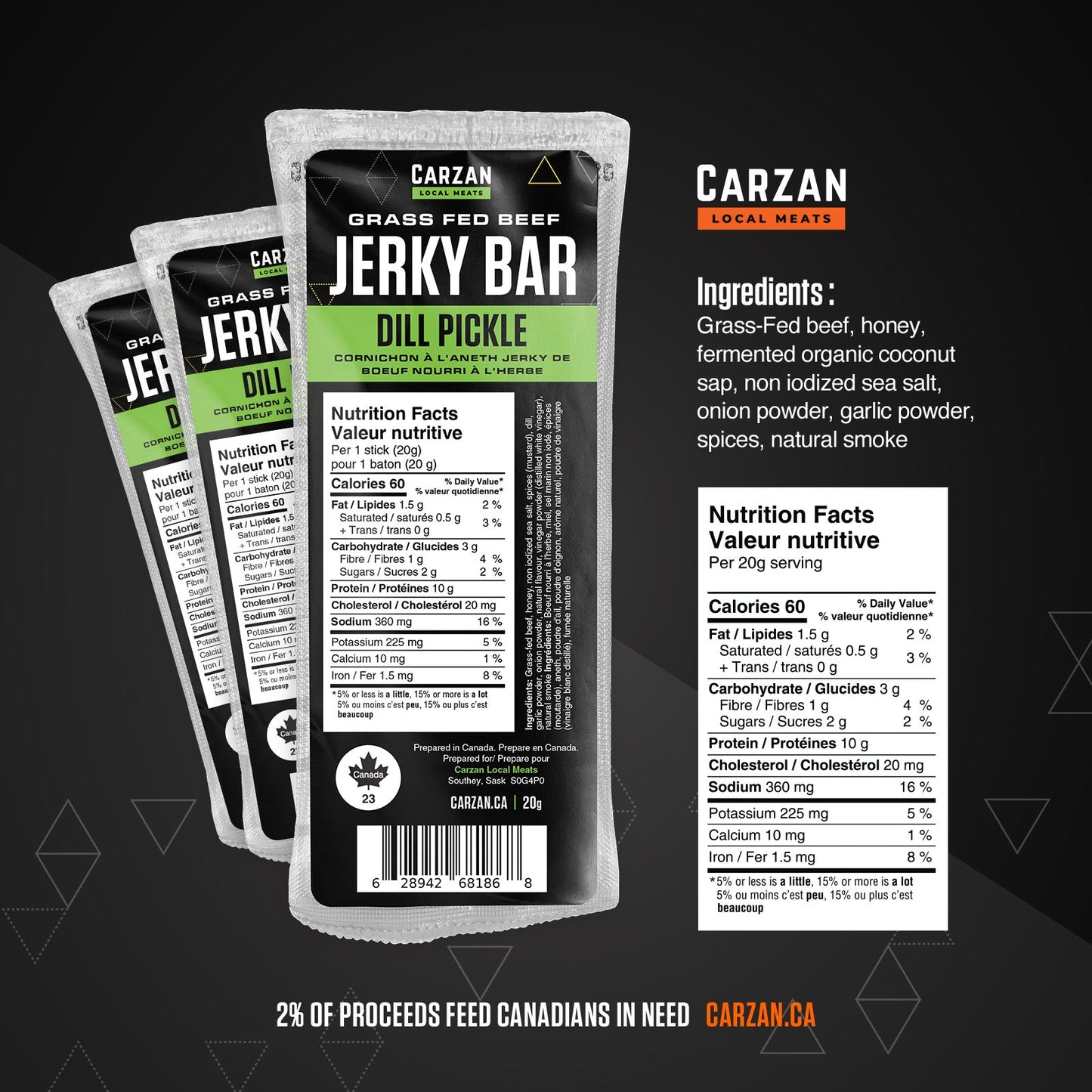 Dill Pickle Grass-Fed Beef Jerky Bars