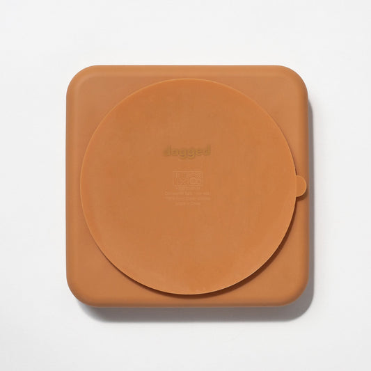 chevron slow feeder bowl - nutmeg