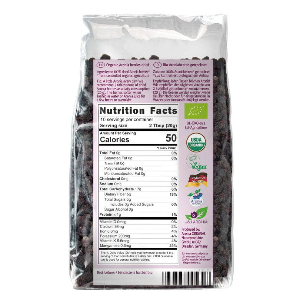 Organic Aronia Berries Dried 7.1 oz (200 g)