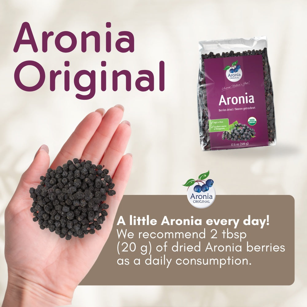 Organic Aronia Berries Dried 17.6 oz (500 g)