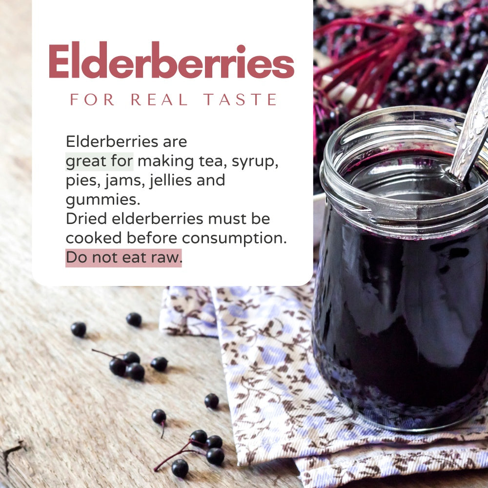 Organic Elderberries Dried 1 lb (454 g)