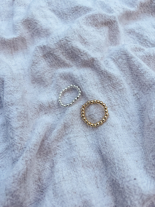 3mm Beaded Rings in 14K Gold Filled or Sterling Silver