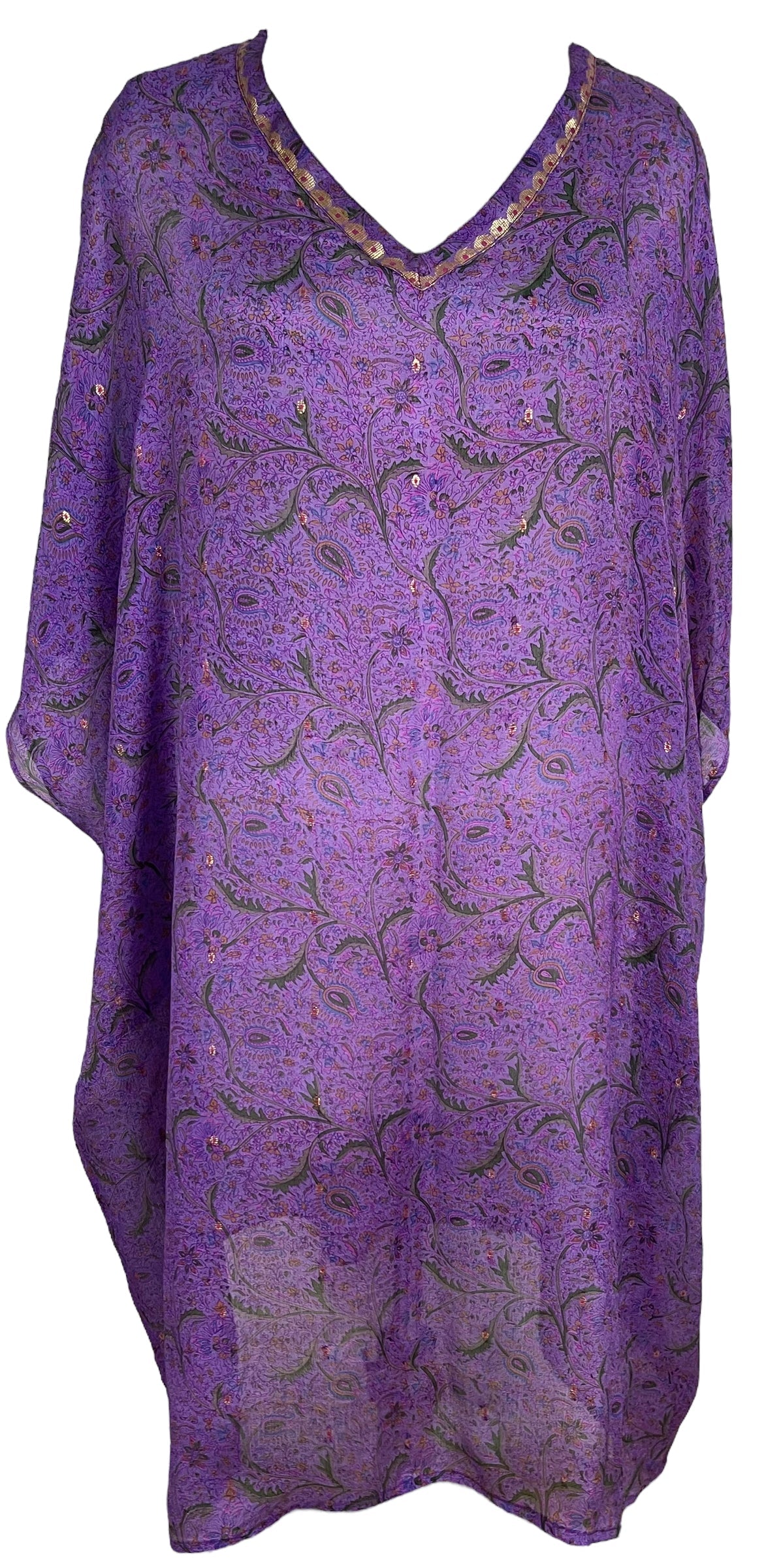 PRC6425 Avatar Pure Silk Midi Length Kaftan